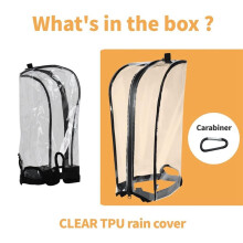 Bag Rain Cover Hood, Waterproof Dustproof Bag Rain Cover with Zipper for Bags/Carry Cart