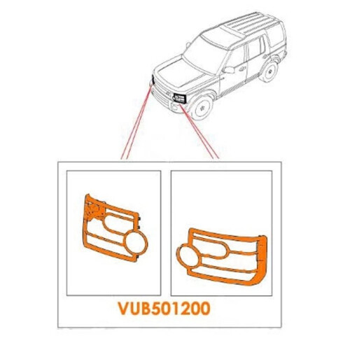 For  LR3  3 2005-2009 Front Light Guards Set New VUB501200 Headlight Protection Frame