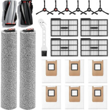 21 Pack Replacement Parts for Omni E25/E28 1 Pair Main Brushes, 2 Roller Mops, 3 Pairs Side Brushes