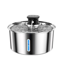 Wireless Cat Water Fountain,3.2L Stainless Steel Cordless & Rechargeable Motion Sensor DishwasherSafe 108oz Capacity