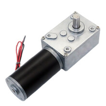 12V 5rpm Worm Gear Motor Self-Locking Reversed Engine Turbine Geared Motor Robot Rotating Table Curtain
