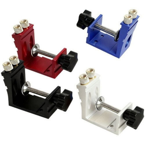 1set Adjustable 15 Angled Hole Positioner Set, Woodworking Angled Hole Positioner, Drilling Positioner Silver 2