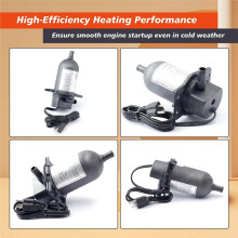 TPS151GT10-000 TPS151GT8-000 Engine Block Heater W/Plug for Generator Tractor Truck Boat 120V 1500W Coolant Preheater