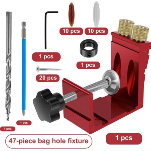 1set Adjustable 15 Angled Hole Positioner Set, Woodworking Angled Hole Positioner, Drilling Positioner Black