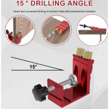 1set Adjustable 15 Angled Hole Positioner Set, Woodworking Angled Hole Positioner, Drilling Positioner
