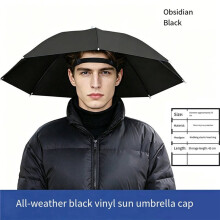 Hands-Free Umbrella Hat 70cm Sun Rain Umbrella with UV Underside for Fishing Gardening Walking C