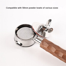 58MM Kaffee Doppel-Auslauf-Filter Abnehmbarer Verteiler-Auslauf 304 Edelstahl 2-in-1 Kaffeegriff-Filter