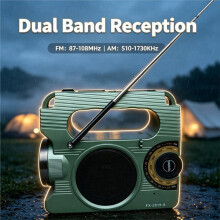 Multi-Power Emergency Radio AM/FM Loud SOS Hand-Cranked Solar-Powered Radio for Reliable Emergency Use