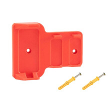 Support de Batterie Mural Organisateur de Stockage de Batteries Support de Montage de Batterie Rouge