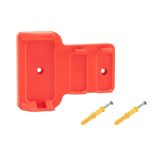 Battery Holder Wall Mount Batteries Storage Organizer Battery Mount Holder Red 1