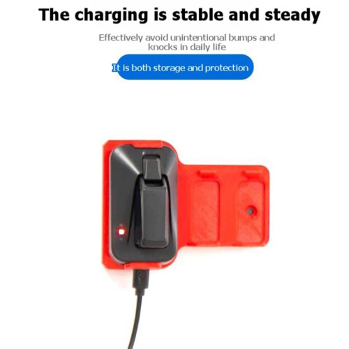 Battery Holder Wall Mount Batteries Storage Organizer Battery Mount Holder Red 1
