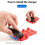Battery Holder Wall Mount Batteries Storage Organizer Battery Mount Holder Red 9