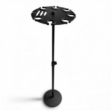 7 Holes Microphone Holder Display Organizer Tray Mic Stand with Anti-Slip and Cable Management Slot