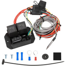 1 Satz Universeller Kühlerlüftersteuerungsschalter 12V, Einstellbares Elektrisches Kühllüfterthermostat-Relais-Kit B