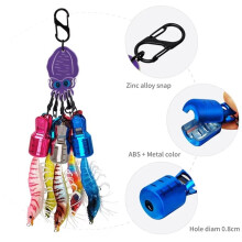 12pcs L Squid Jig Bait Protector Kit Webfoot Octopus Egi Hooks Cover Cuttlefish Umbrella Lure Cap Fishing Tackle