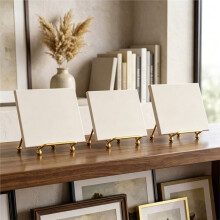 4 Pcs Small Plate Holder Display Stands Metal Frame Stand for Picture, Book, Collectibles Wire Plate Stands