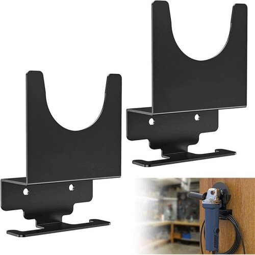 2Set Angle Grinder Holder Tool Storage Holder Polisher Holder for Wrench Small Hardware Tool Storage Angle Grinder Stand 1