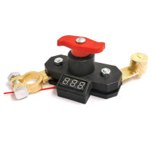 Car Battery Disconnect - Bidirectional Joint Can Rotate Power Disconnect with Digital Display 12-24v