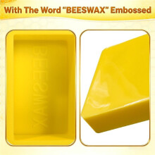 Silicone Beeswax Mold for 2 X 1 Lb Blocks - Reusable & Easy Release Wax Mold with Embossed Beeswax Word