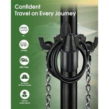 Alumium Trailer Chain Organizer with 7-Way Plug Trailer Towing Chain Holder Chain Holders Towing Accessories