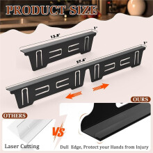 2 Pack Expandable Stove Covers (13.8"-27.6"), Retractable Fill & Counter Top with Heat Resistant Range Trim & Guard