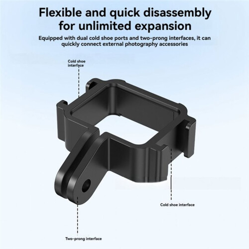 Expansion Frame Mount Adapter for  Osmo Pocket 3/4/4P Cold Shoe & Dual Claw Quick Release Bracket 1