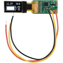 0-30V Digital Voltmeter & Battery Meter 0.5-Inch OLED Display Voltage Tester 1-6S Adjustable Battery Level Tester
