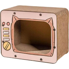 Cat Scratching House, TV Shape NoSlip Interactive Climbing Cardboard for Furniture Protector Enrichment