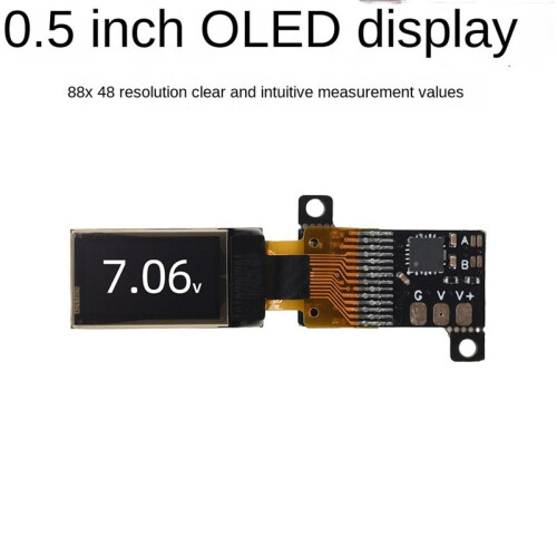 0-30V  Ultra-Thin Digital Voltmeter 0.5-Inch OLED Display 2/3 Wire Voltage Meter 5Hz/10Hz Adjustable 1