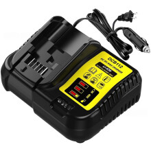 2 in 1 AC/ 3A Fast Charger for 12V 14.4V 20V MAX Batteries Car & Wall Lithium Ion Charger DCB205 DCB204 US Plug