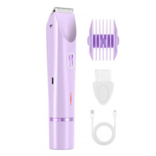 Electric Shaver Dual Bikini Trimmer Waterproof Body Hair Trimmer Facial Hair Remover for Bikini Underarm Leg C
