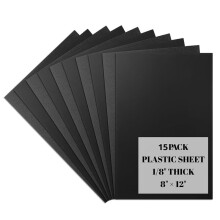 15 Blätter Aus 1/8 Zoll Dickem, 8x12 Zoll Einseitig Mattem, Strukturiertem Hartplastik für DIY Bastelmodellierungsprojekte