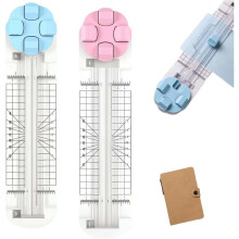 4-in-1 Portable Rotary Paper Cutter for Crafting, Paper Cutter with Sliding Blade,for Cards & DIY Projects (+)