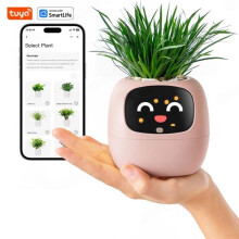 Tuya "Gen 2" Robot de Planta Inteligente, Robot Mascota de Planta, 100+ Emojis, Facilita y Divierte el Cuidado de las Plantas