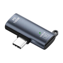 2 in 1 OTG Adapter PD100W USB C Oplader Type C Mannelijk Naar TF Geheugenkaartlezer U Schijf Lezen voor Telefoon Tablet Laptop B