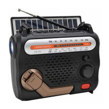 Retro Solar Rechargeable 5W Radio AM/FM/SW Portable Outdoor Receiver Wireless Digital Multi-Band Radio USB Card SOS