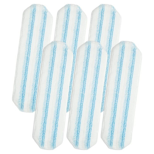 Mop Pads for  H2prO Flat Mop System, 6 Pack Mop Heads Replacements for  H2prO Flat Mop for Various Floors