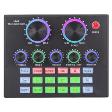 USB External Sound Card Live Sound Mixer Personal Entertainment Streamer Live Broadcast for PC Phone Computer