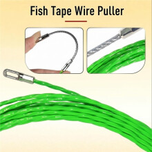 10M 4.0mm Elektrisches Fischband, Drahtfischband Drahtzieher, Drahtschlange zum Verlegen Von Kabeln Durch Wände, Einziehbares Kabel