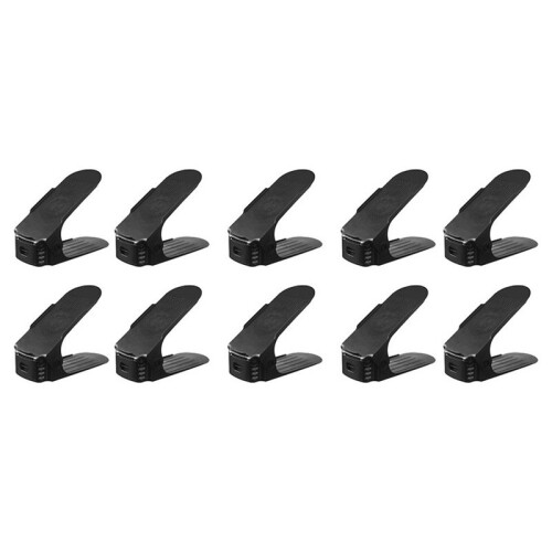 Shoe Slots Organizer, 10 PCS Adjustable Shoe Rack Stacker Storage, Double Deck Shoe Rack Holder for Closet Organization