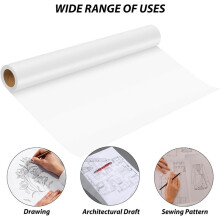 2 Rolls Tracing Paper Roll 17.3 in X 33 Yards, Large Trace Paper Pattern Paper Tracing Paper for Drawing, Sewing, Sketch