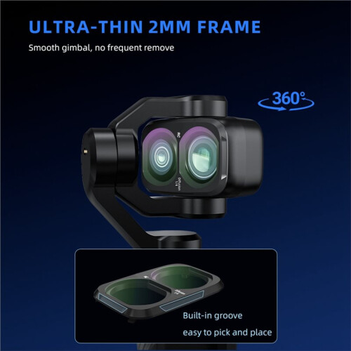 CPL+Diffusion 1/4+LPR+VND Filter Magnetic Lens Filter for  OSMO Pocket 4P Lens Filter Variable Neutral Density Filter 2