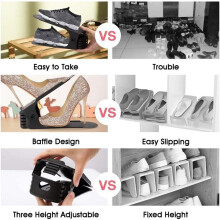 Shoe Slots Organizer, 10 PCS Adjustable Shoe Rack Stacker Storage, Double Deck Shoe Rack Holder for Closet Organization