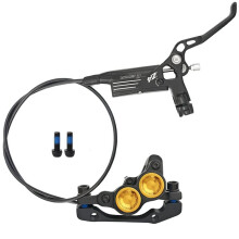 ZOOM Z4 4 Piston Hydraulic Disc Brake, for Mountain Bikes Enlarged Hydraulic Cylinders Brake Calipers (Front 950mm) Black