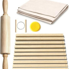 13 Pcs Pottery Tools Set, 5 Sizes Clay Thickness Guide Sticks & Wooden Rolling Pin for Clay Modeling