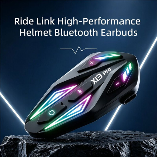 X13Pro Motorcycle Helmet  Headset Motorcycle Helmet Headset 1000m Full Duplex Intercom Headphone 1
