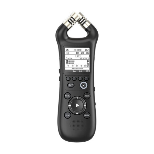 Portable Stereo Recorder with 32-Bit Floating Point Audio Handheld Interview Microphone Conference Recording Microphone