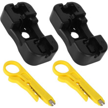 2pcs Jack Punch Down Stands Compatible for RJ11 RJ12 RJ45 90 & 180 Jacks with 2 Wire Stripper Tools Kit