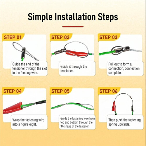 10M 4.0mm Electrical Fish Tape, Wire Fish Tape Wire Puller, Wire Snake for Running Wire Through Wall, Retractable Cable 1