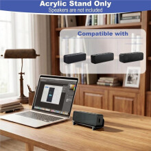 TXEsign Desktop Speaker Stand for Soundcore 1/2/3 Speaker, Acrylic Desk Stand 15 Tilt Angle Speaker Risers Anti-Slip Base